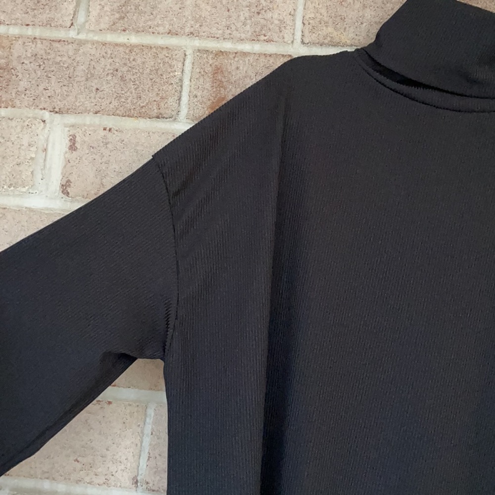 Nasty Gal Black Ribbed Turtleneck Top - Picture 3 of 12